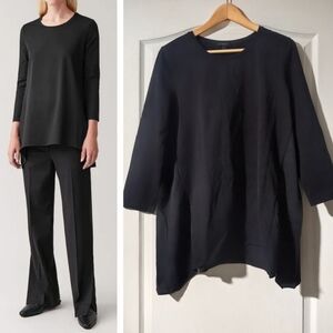 COS | Silk Panel Handkerchief Top In Black